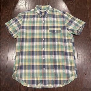 J. Crew Shirt Sleeve Button Down Shirt Men’s Medium Plaid